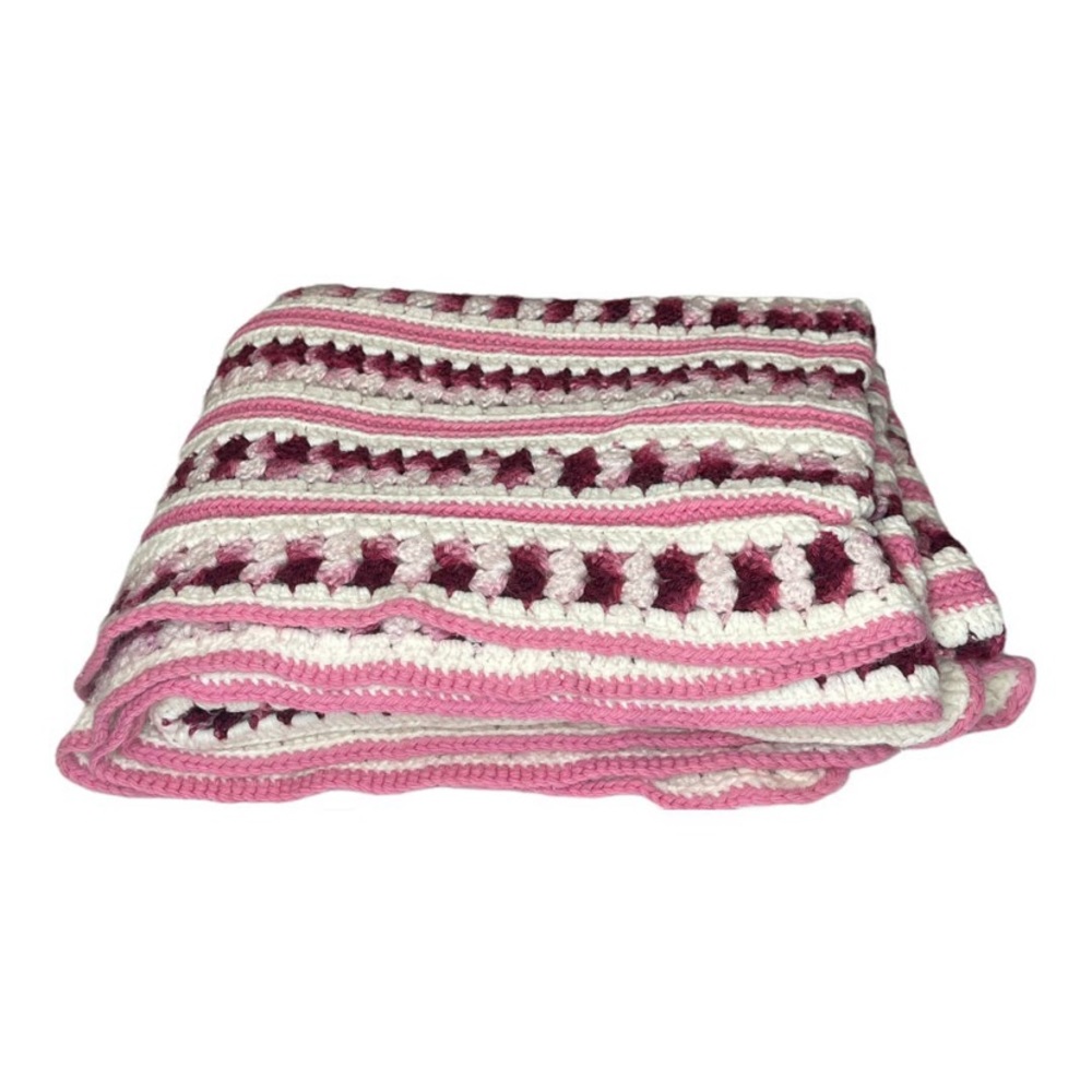 Crochet pink blanket